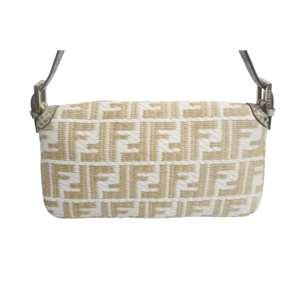 Fendi Baguette Python Raffia Zucca Pattern Should… - image 3
